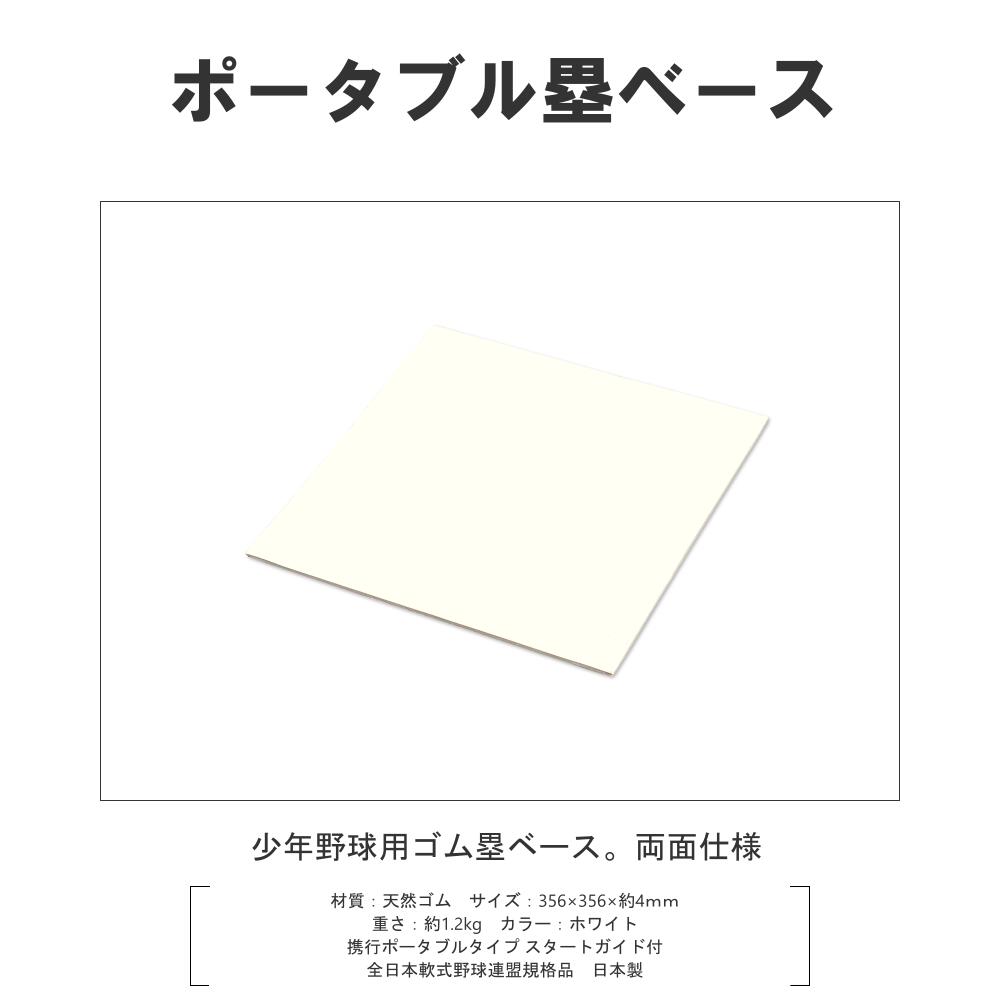 塁ベース コクサイ KOKUSAI ゴム塁ベース少年 ポータブル 5mm基準 両面 RB4050 1枚