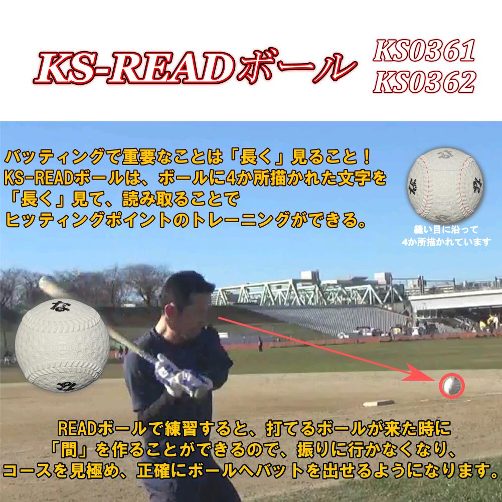 「間」をつくるトレーニングボール バッティングトレーニングボール KS-READボールX 文字ボール 動体視力 コクサイ(KOKUSAI) KS0361