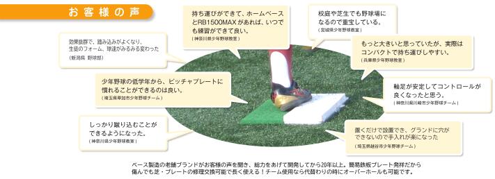 ピッチャープレート 少年用芝付ピッチャーマウンド 少年野球 簡易 ゴム 人工芝 置き型 試合 大人用野球場 RB1500MAX コクサイ KOKUSAI 送料無料