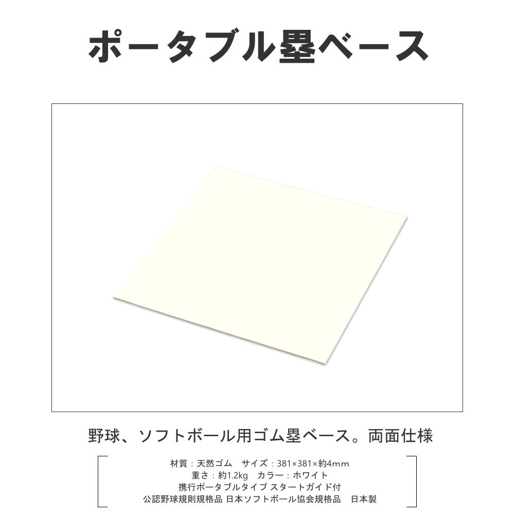 ゴム塁ベース ポータブル 5mm基準 両面 高校野球 社会人野球 大学野球 中学野球 置き型 練習 RB3050 コクサイ KOKUSAIコクサイ 1枚