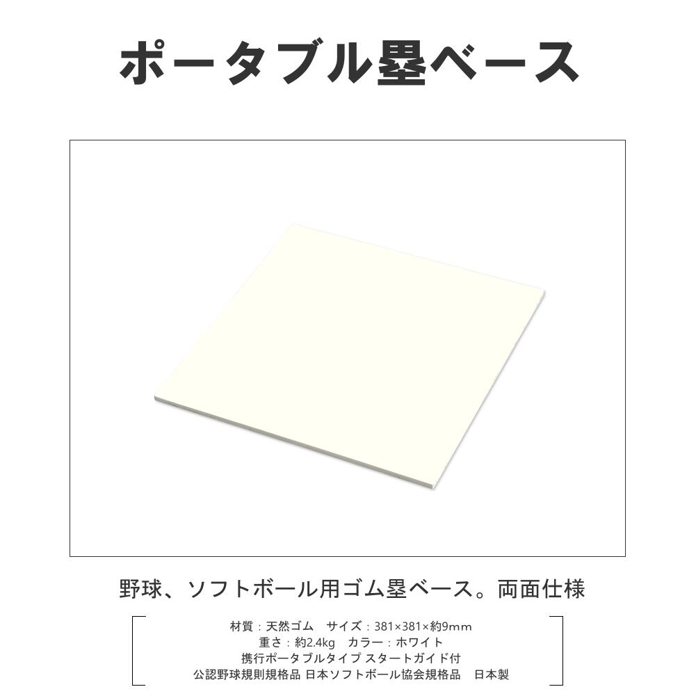 ゴム塁ベース ポータブル 10mm基準 両面 高校野球 社会人野球 大学野球 中学野球 置き型 RB3100 コクサイ KOKUSAI 1枚