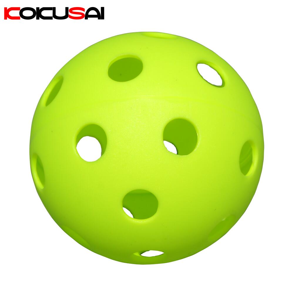 軽量穴あきボール イエロー KS024-5C コクサイ(KOKUSAI)  60個カゴ入り トレーニングボール バッティング 飛ばない