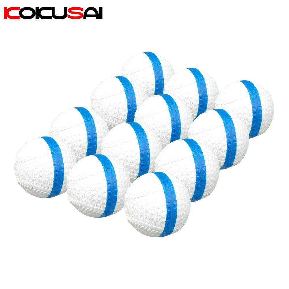 軟式野球用トレーニングボール 回転チェックボール69　ブルー/白 12個 コクサイ(KOKUSAI) ks229-12p