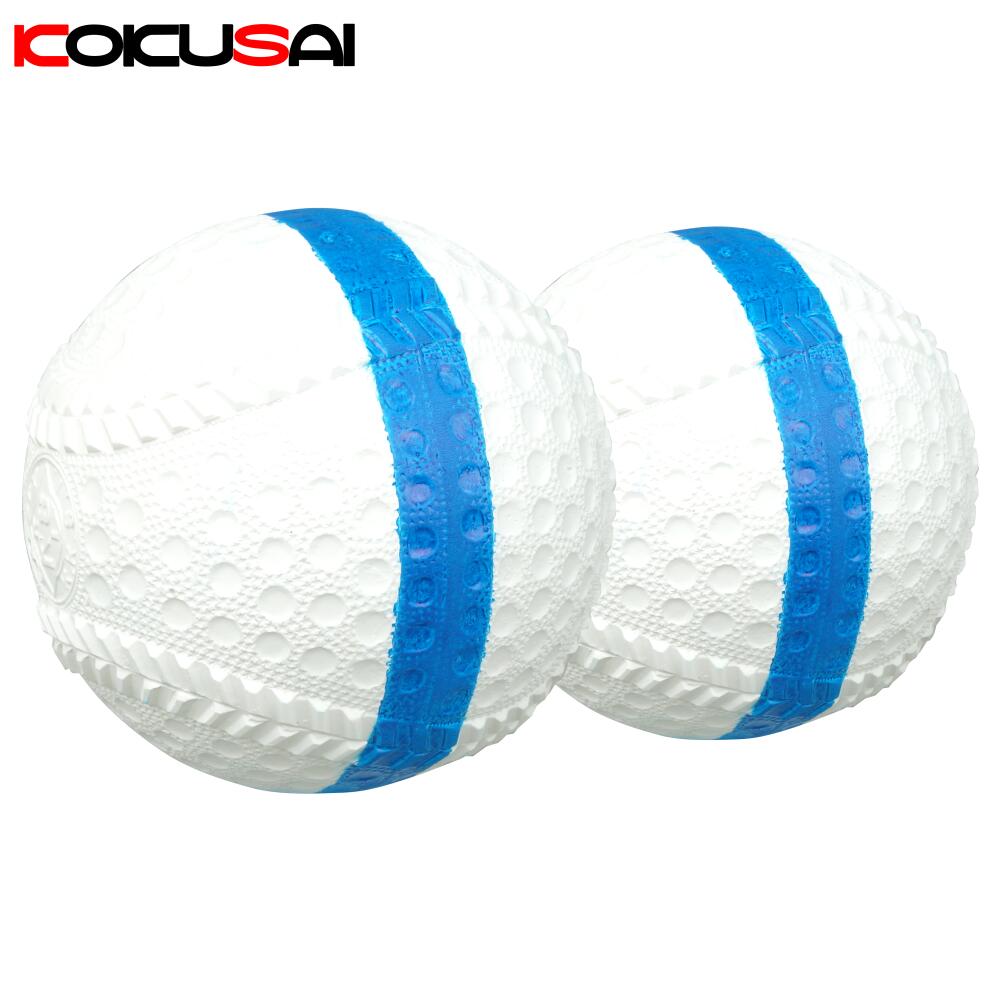 軟式野球用トレーニングボール 回転チェックボール69　ブルー/白 2個 コクサイ(KOKUSAI) ks229-2p