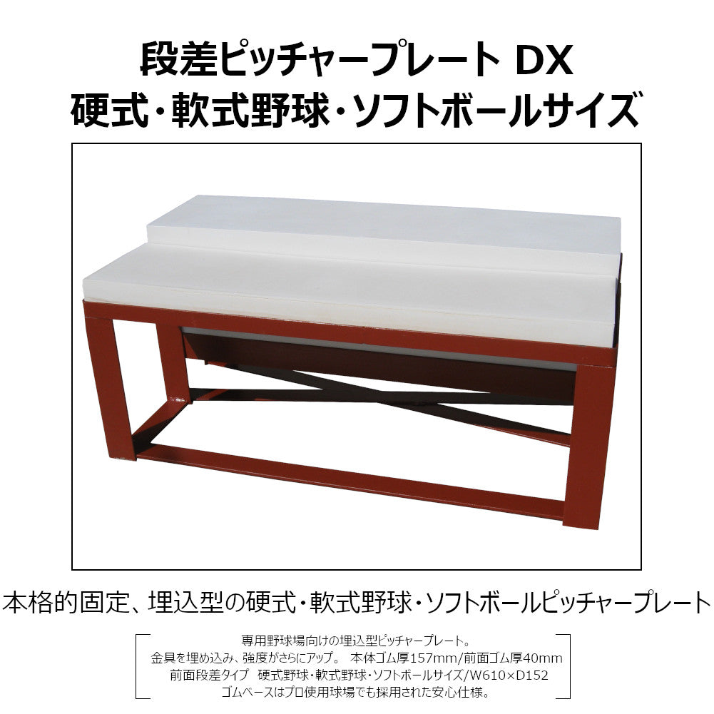野球ベース 埋め込み コクサイ KOKUSAI 段差式ピッチャープレートDx 金具付 RB610 1組